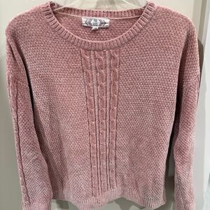 Pink Rose Crewneck Sweater